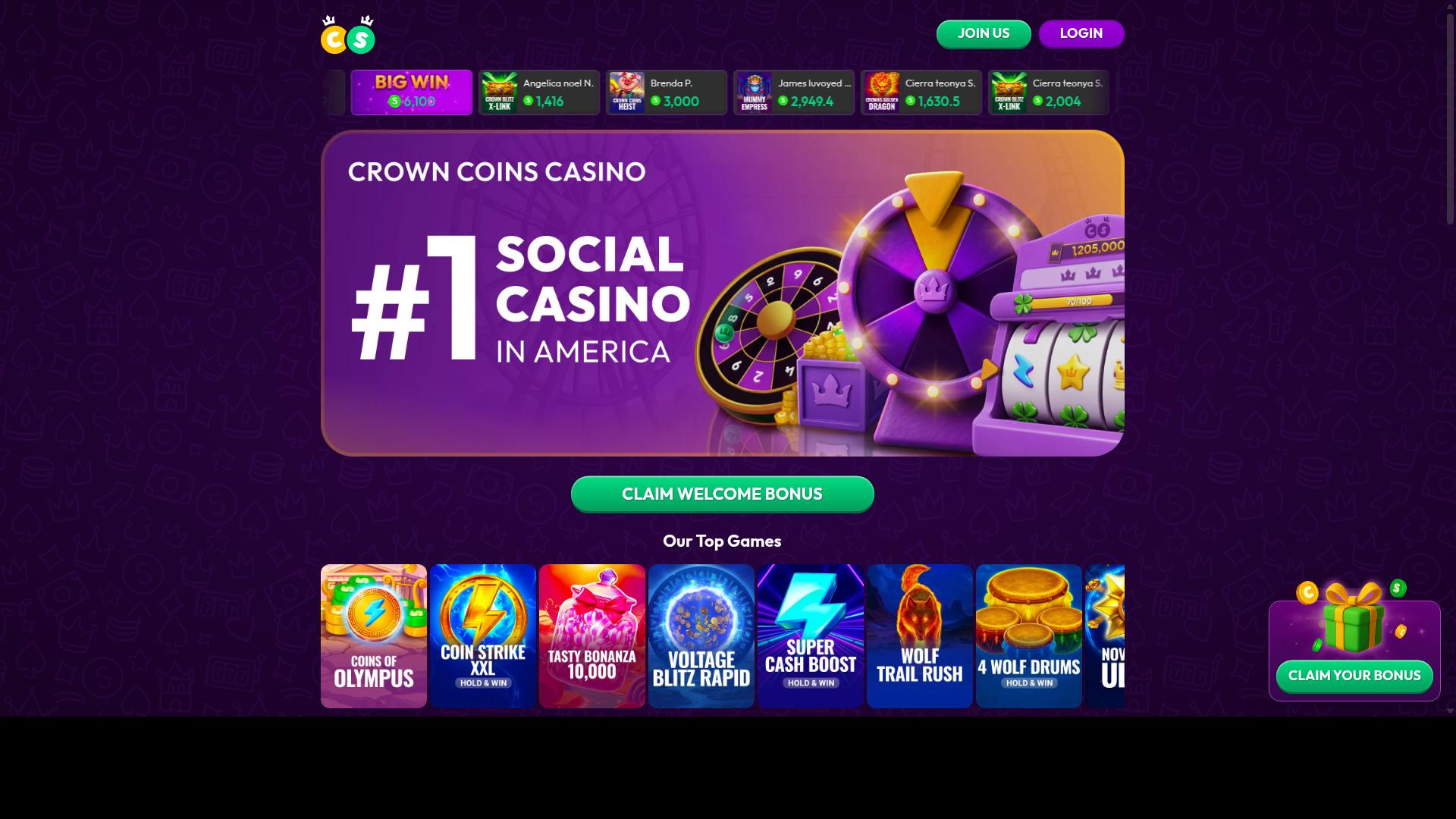 Crown Coins website